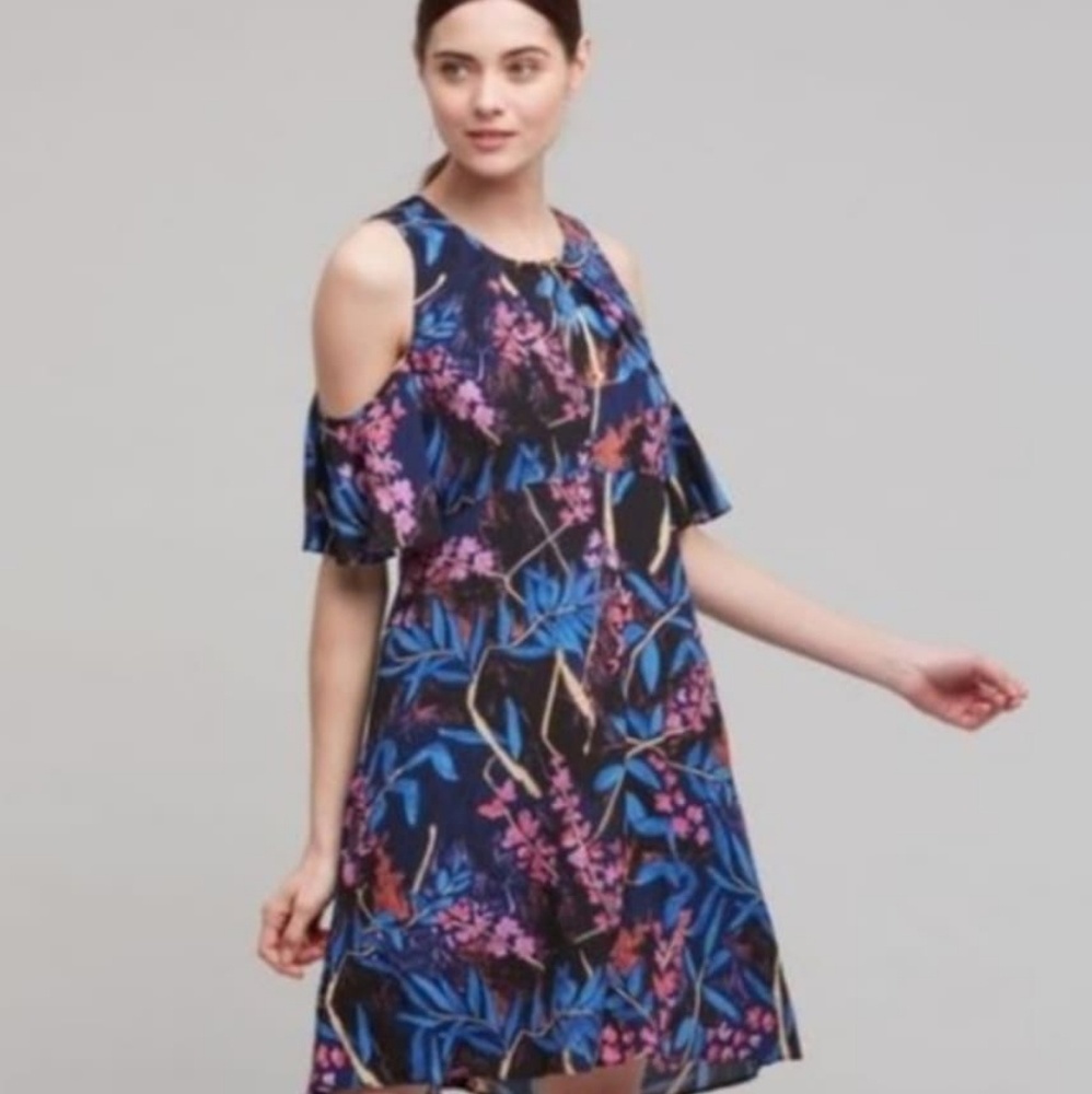 Sz 12 | Maeve | Anthro | elia cold shoulder dress